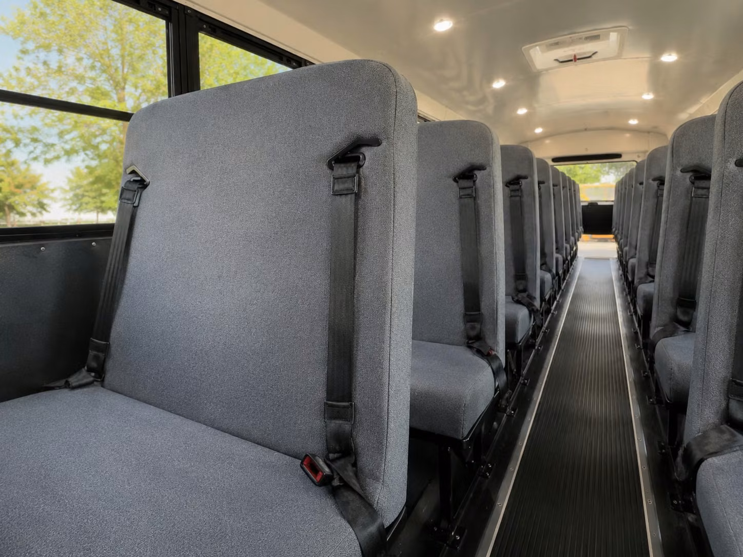 school bus inside