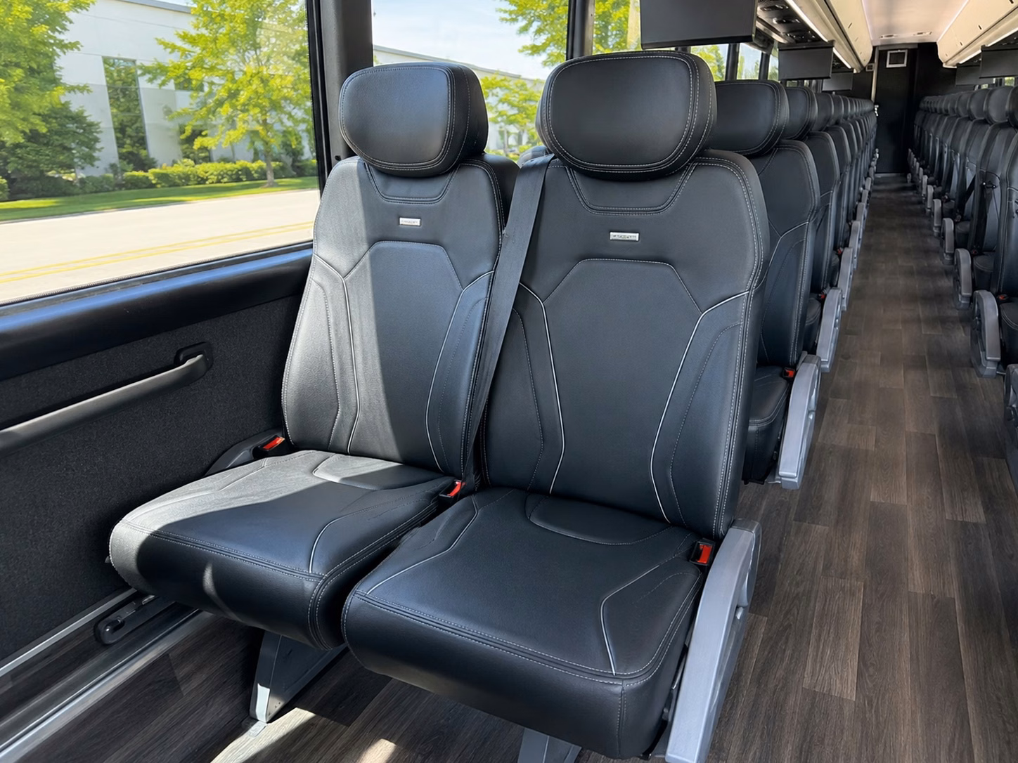 sparks charter bus rental interior